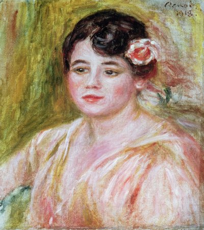 Portret van Adele Besson, 1918 door Pierre Auguste Renoir